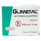 Glimetal 4mg 1000mg 16 Tabs, Glimepiride, Metformin