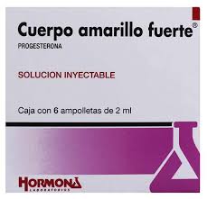 Cuerpo Amarillo Fuerte 50 mg 6 AMPS 2 ml INJECTABLE, Progesteron