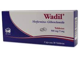 Metformin, Glibenclamide (Wadil) 500mg/5mg 30 tabs