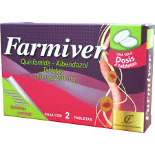 Farmiver 200/150 mg 2 tabs, Albendazole, Quinfamide